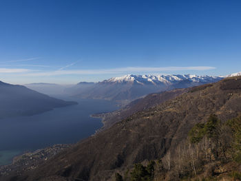 Landscape of lake como from mount berlinghera