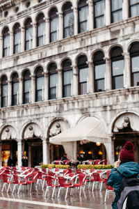 People in town square