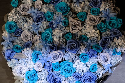 Blue roses bouquet