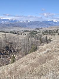 High angle view of landscape against sky