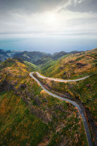 Scenic view of mountain landscape against sky