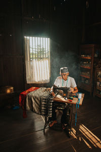 Man sitting on chair