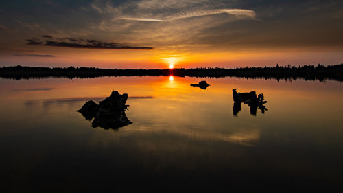 Sunset by the lake