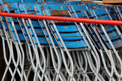 Full frame shot of chairs