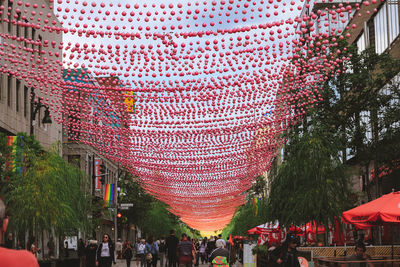 Group of people in front of building