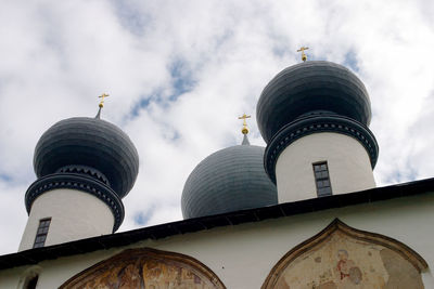 Low angle view of traditional building against sky