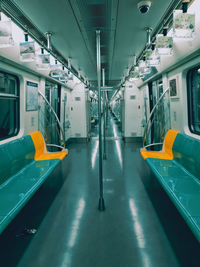 View of train in bus