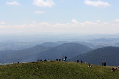 People on mountain landscape