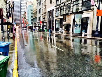 Reflection of buildings in water