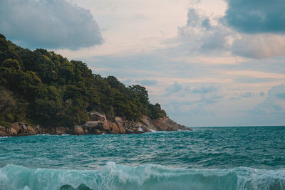 Scenic view of sea against sky