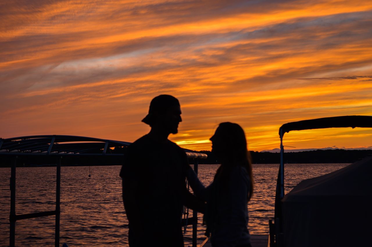 Couple in silhouette