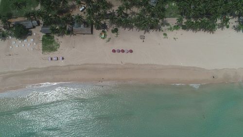 High angle view of swimming pool