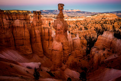 View of rock formations