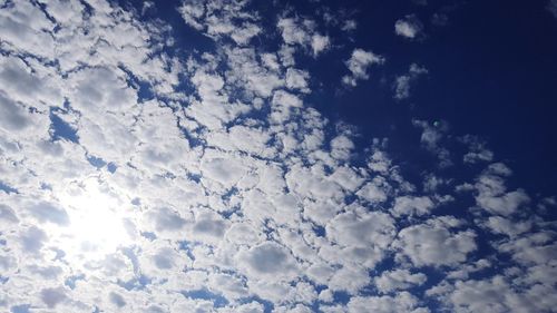 Low angle view of clouds in sky