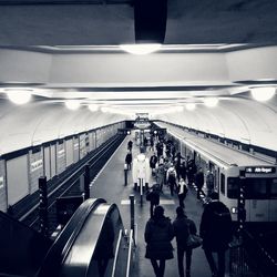 Train at railroad station platform