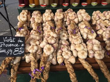 Vegetables for sale in market