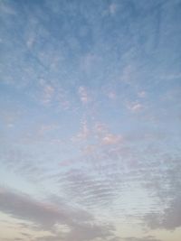 Low angle view of clouds in sky