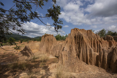 Panoramic view of rock formations
