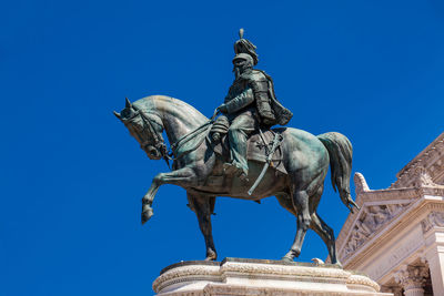 Detail of the statues of the vittorio emanuele ii monument also called altare della patria