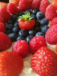 Full frame of strawberries