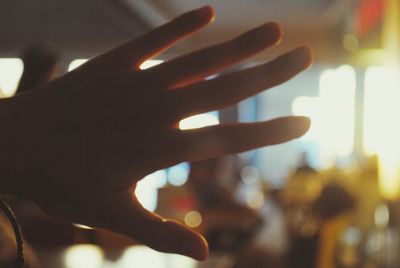 Close-up of cropped hand