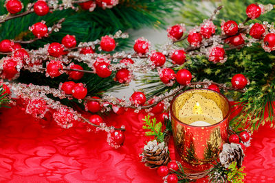 Close-up of christmas decorations