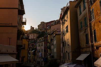 Low angle view of buildings against sky