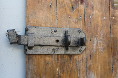 Close-up of closed door