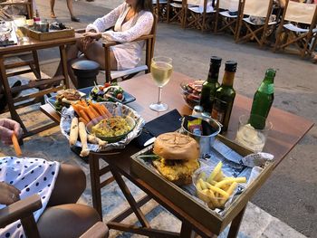 Food on table at restaurant