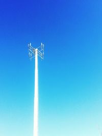 Low angle view of clear blue sky