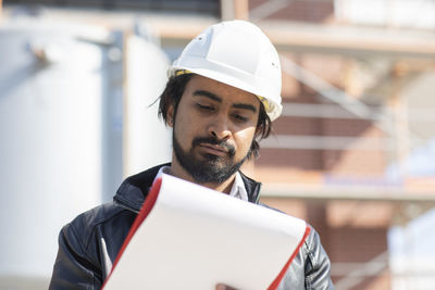 Portrait of man working