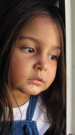 Close-up portrait of young girl