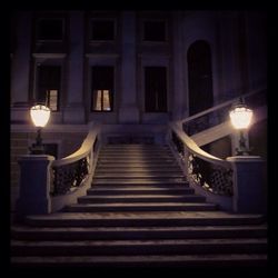 Staircase at night