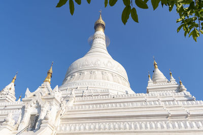 Low angle view of temple against clear sky