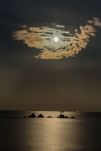 Moon and offshore torii