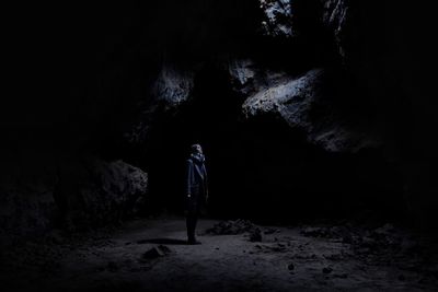 Full length of woman in cave