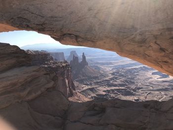 Scenic view of rock formations