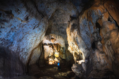 Rock formations in cave