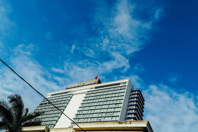 Low angle view of roof against sky