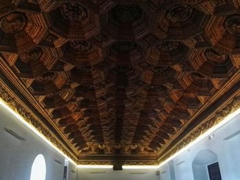 Low angle view of ceiling of building