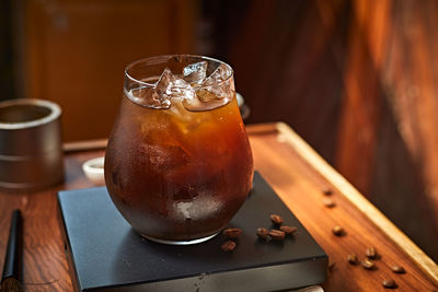 Close-up of drink on table