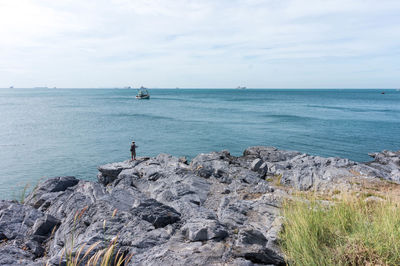 Scenic view of sea against sky