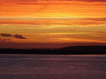 Scenic view of landscape at sunset