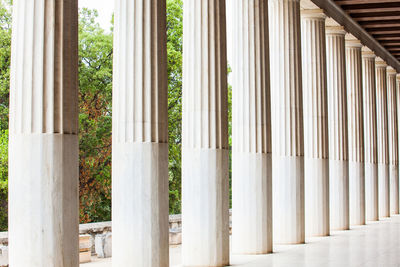 Columns at the stoa of attalos in athens