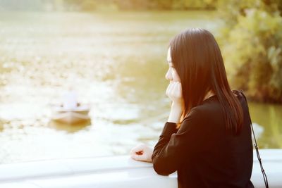 Young woman standing outdoors