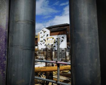 View of abandoned building against sky