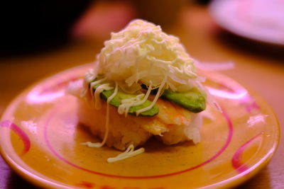 Close-up of food in plate