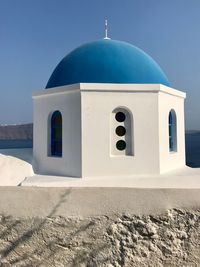 Santorini blue domes
