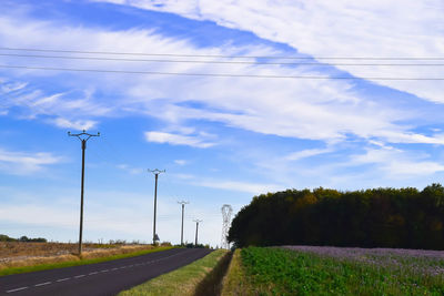 Scenic view of road against sky