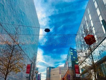 Low angle view of buildings against sky